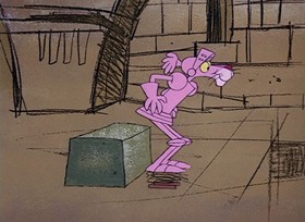 Screenshots from the 1968 DePatie Freleng cartoon Pink Valiant