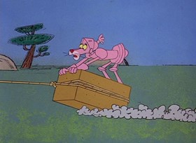Screenshots from the 1968 DePatie Freleng cartoon Pink Valiant