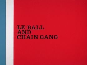 Screenshots from the 1968 DePatie Freleng cartoon Le Ball and Chain Gang