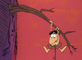 Screenshots from the 1968 DePatie Freleng cartoon Prehistoric Pink