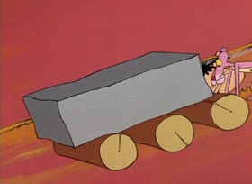 Screenshots from the 1968 DePatie Freleng cartoon Prehistoric Pink