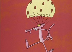 Screenshots from the 1968 DePatie Freleng cartoon Prehistoric Pink