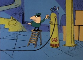 Screenshots from the 1968 DePatie Freleng cartoon Pink in the Clink