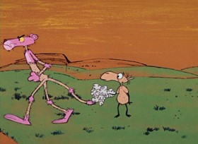 Screenshots from the 1968 DePatie Freleng cartoon Little Beaux Pink