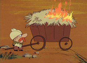 Screenshots from the 1968 DePatie Freleng cartoon Little Beaux Pink