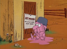 Screenshots from the 1968 DePatie Freleng cartoon Little Beaux Pink