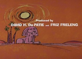 Screenshots from the 1968 DePatie Freleng cartoon Pink Sphinx