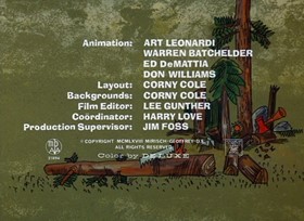 Screenshots from the 1968 DePatie Freleng cartoon Pink is a Many Splintered Thing