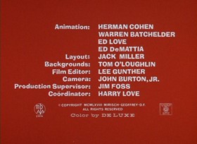 Screenshots from the 1968 DePatie Freleng cartoon The Pink Package Plot