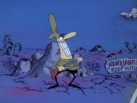 Screenshots from the 1968 DePatie Freleng cartoon Hawks and Doves