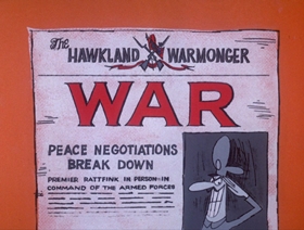 Screenshots from the 1968 DePatie Freleng cartoon Hawks and Doves