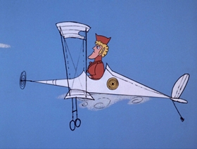 Screenshots from the 1968 DePatie Freleng cartoon Hawks and Doves