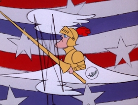 Screenshots from the 1968 DePatie Freleng cartoon Hawks and Doves