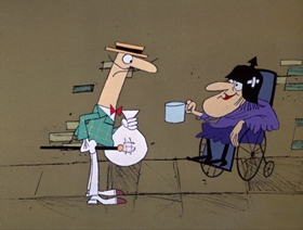Screenshots from the 1968 DePatie Freleng cartoon Hawks and Doves