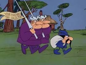 Screenshots from the 1968 DePatie Freleng cartoon Pinkcome Tax