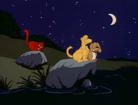 Screenshots from the 1969 Filmation cartoon The Fairy Godmother