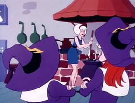 Screenshots from the 1969 Filmation cartoon The Fairy Godmother
