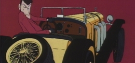 Screenshots from the 1969 TMS Entertainment cartoon Lupin III: Pilot Film