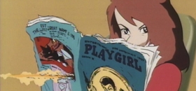 Screenshots from the 1969 TMS Entertainment cartoon Lupin III: Pilot Film