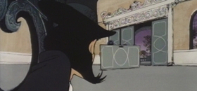 Screenshots from the 1969 TMS Entertainment cartoon Lupin III: Pilot Film