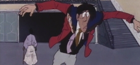 Screenshots from the 1969 TMS Entertainment cartoon Lupin III: Pilot Film