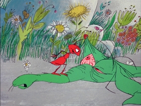 Screenshots from the 1969 DePatie Freleng cartoon The Ant and the Aardvark