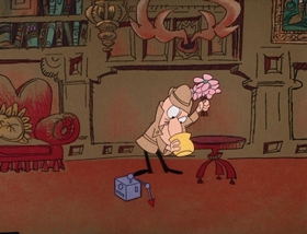 Screenshots from the 1969 DePatie Freleng cartoon French Freud