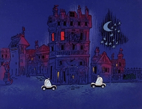 Screenshots from the 1969 DePatie Freleng cartoon French Freud