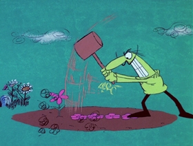 Screenshots from the 1969 DePatie Freleng cartoon Hurts and Flowers