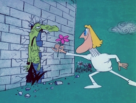 Screenshots from the 1969 DePatie Freleng cartoon Hurts and Flowers