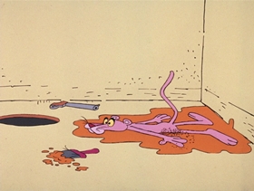Screenshots from the 1969 DePatie Freleng cartoon Pink Pest Control