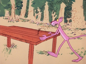 Screenshots from the 1969 DePatie Freleng cartoon Pink Pest Control
