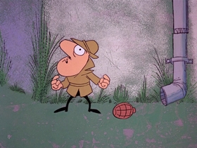 Screenshots from the 1969 DePatie Freleng cartoon Pierre and Cottage Cheese