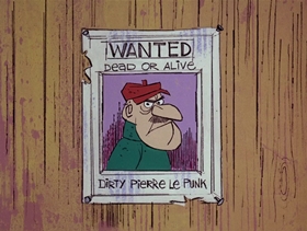 Screenshots from the 1969 DePatie Freleng cartoon Pierre and Cottage Cheese