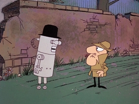 Screenshots from the 1969 DePatie Freleng cartoon Pierre and Cottage Cheese