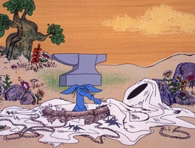 Screenshots from the 1969 DePatie Freleng cartoon Hasty But Tasty