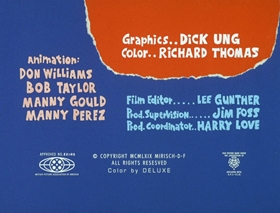 Screenshots from the 1969 DePatie Freleng cartoon Hasty But Tasty