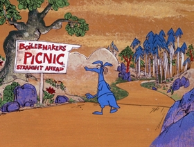 Screenshots from the 1969 DePatie Freleng cartoon Hasty But Tasty