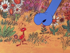 Screenshots from the 1969 DePatie Freleng cartoon The Ant from Uncle