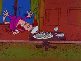 Screenshots from the 1969 DePatie Freleng cartoon Slink Pink