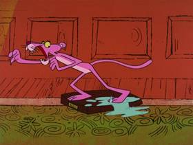 Screenshots from the 1969 DePatie Freleng cartoon Slink Pink