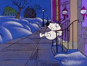 Screenshots from the 1969 DePatie Freleng cartoon Slink Pink