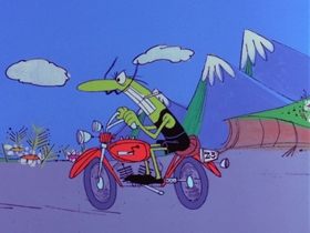 Screenshots from the 1969 DePatie Freleng cartoon Flying Feet