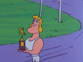 Screenshots from the 1969 DePatie Freleng cartoon Flying Feet