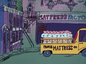 Screenshots from the 1969 DePatie Freleng cartoon Carte Blanched