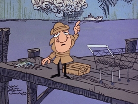 Screenshots from the 1969 DePatie Freleng cartoon Carte Blanched