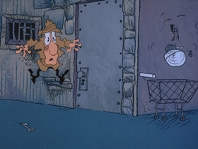 Screenshots from the 1969 DePatie Freleng cartoon Carte Blanched