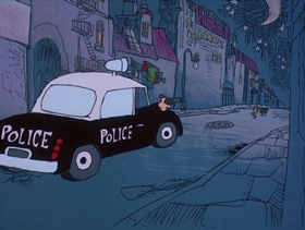 Screenshots from the 1969 DePatie Freleng cartoon Carte Blanched