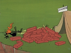 Screenshots from the 1969 DePatie Freleng cartoon Pink on the Cob