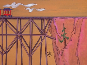 Screenshots from the 1969 DePatie Freleng cartoon The Deadwood Thunderball